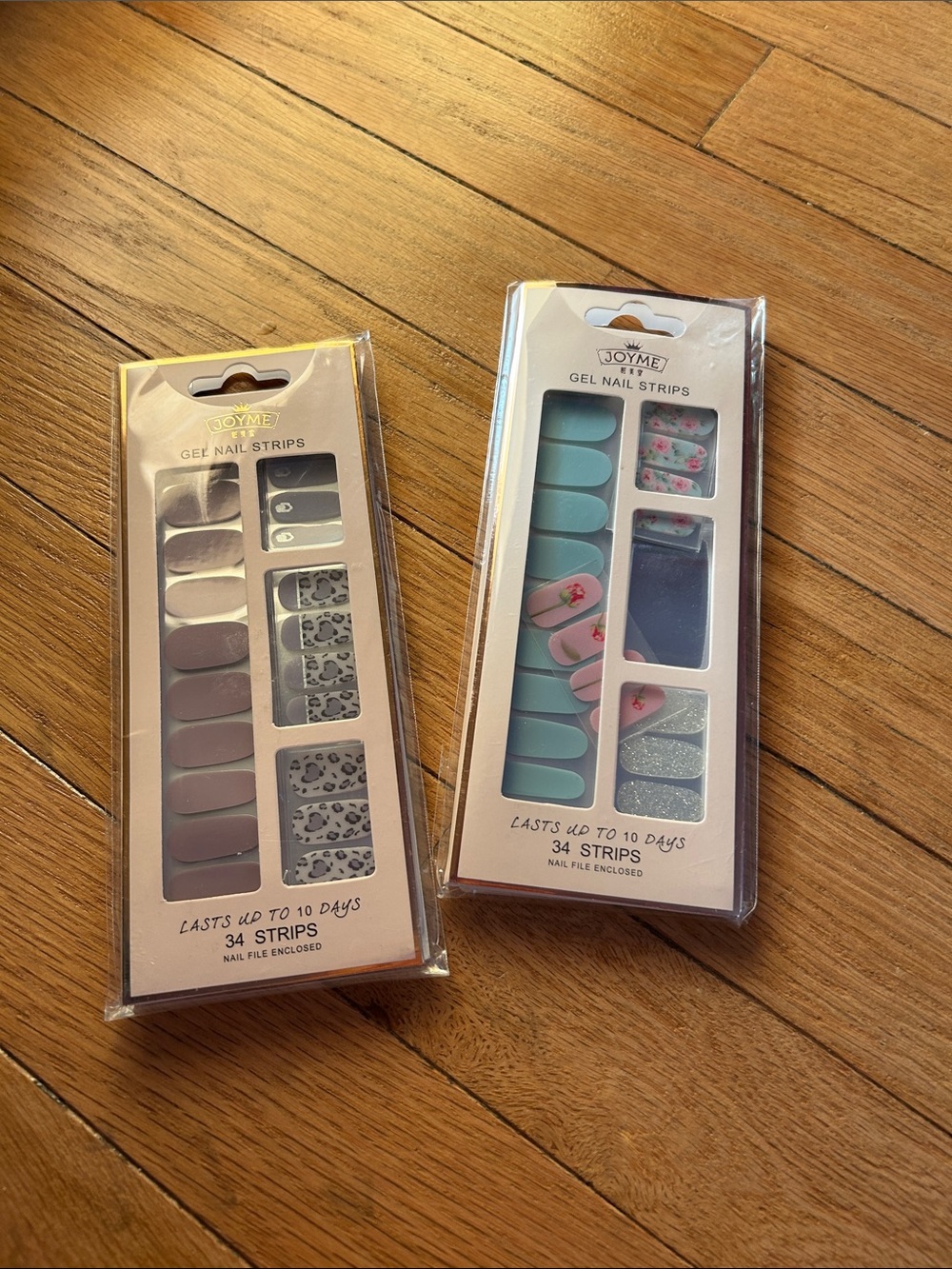 Gel Nail Strips - Teal & Pink and Mauve Sets (2 Pack)